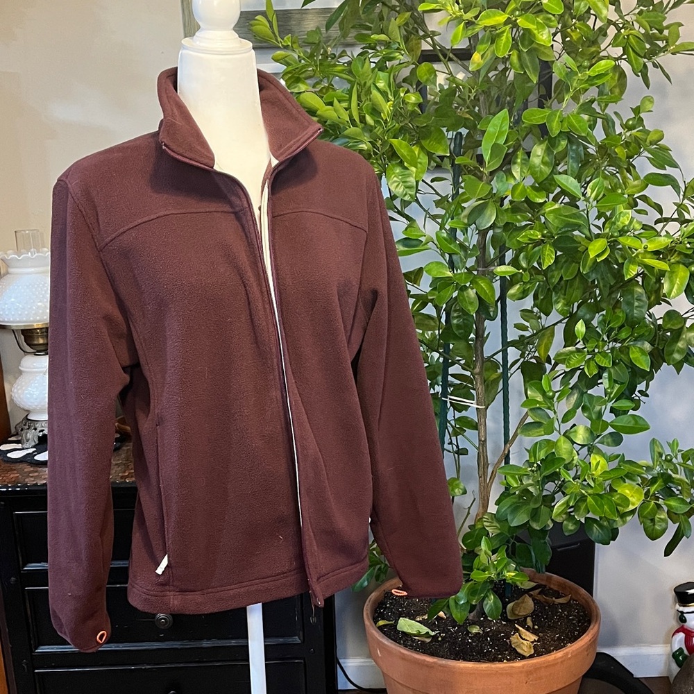L.L. Bean Women's Burgundy Fleece Jacket